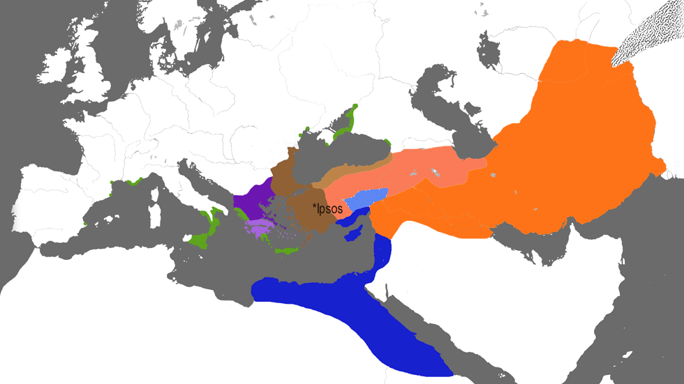 300 BC Diadochoi successors Hellenistic kingdoms Macedonian Seleucus Ptolemy