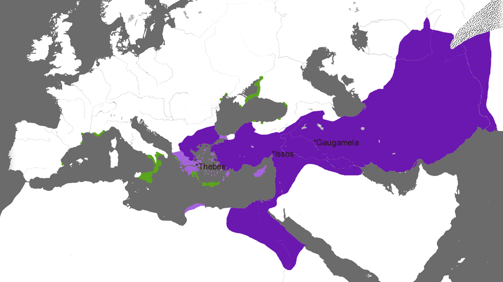 Macedonian Empire of Alexander the Great on his death 323 BC