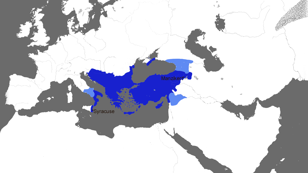 Byzantine Empire Greek 1040 Manzikert Syracuse